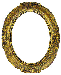 Image showing Oval  wooden gilded Frame