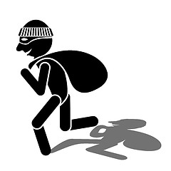 Image showing Thief Silhouette and Shadow