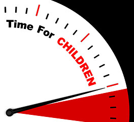 Image showing Time For Children Message Shows Playtime Or Getting Pregnant