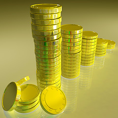 Image showing Statistics Of Coins Showing Monetary Reports