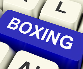 Image showing Boxing Key Show Fighting Or Punching\r