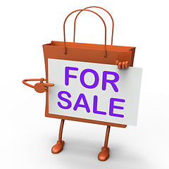 Image showing For Sale Bag Represents Retail Selling and Offers