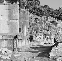 Image showing  ruins stone and theatre in  antalya  arykanda turkey asia sky a