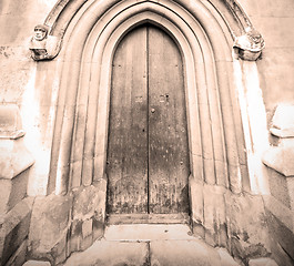 Image showing weinstmister  abbey in london old church door and marble antique