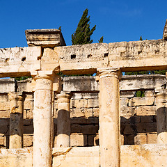 Image showing and the roman temple history pamukkale    old construction in as