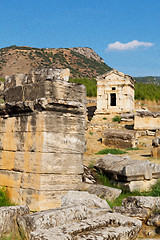 Image showing and the roman temple history pamukkale    old construction in as