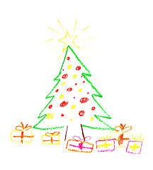 Image showing Christmas drawing