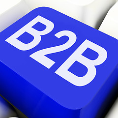 Image showing B2b Key Means Business Trade Or Commerce\r