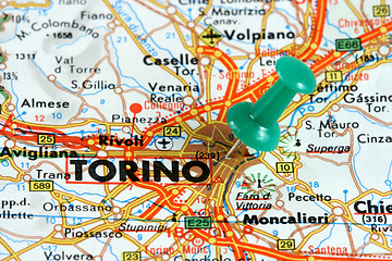 Image showing Turin on the map
