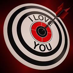Image showing I Love You Shows Valentines Affection To Lover