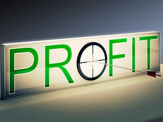 Image showing Profit Target Means Market And Trade Income