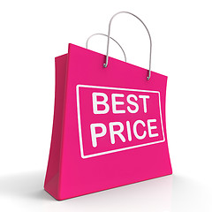 Image showing Best Price On Shopping Bags Shows Bargains Sale And Save