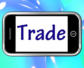 Image showing Trade Smartphone Shows Online Buying Selling And Shops