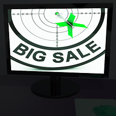 Image showing Big Sale On Monitor Shows Big Promotions