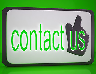 Image showing Contact Us Button Showing Customer Service