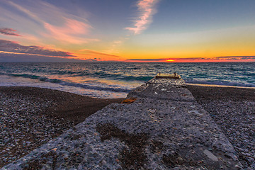 Image showing Autumn seascape in Abkhazia  