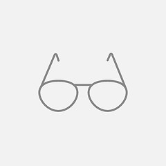 Image showing Eyeglasses line icon.