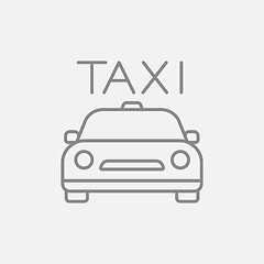 Image showing Taxi line icon.