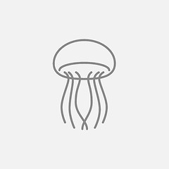 Image showing Jellyfish line icon.