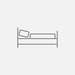 Image showing Bed line icon.