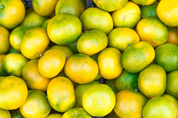 Image showing Yellow and green mandarins