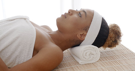 Image showing Woman Getting Ready For The Spa Treatment