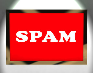 Image showing Spam Screen Showing Spamming Unwanted And Malicious Email