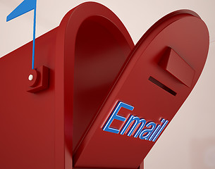 Image showing Opened Email Box Shows Outgoing Mails