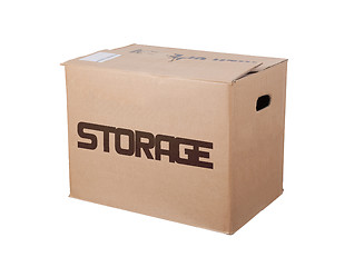 Image showing Closed cardboard box, isolated