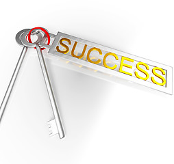 Image showing Success Keys Shows Victory Achievement Or Succeed