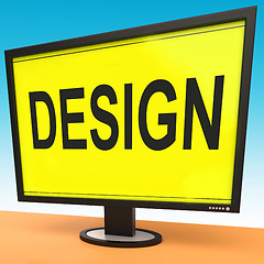 Image showing Design On Monitor Shows Creative Artistic Designing