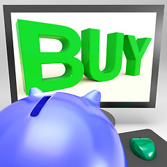 Image showing Buy On Monitor Shows Shopping