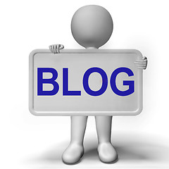 Image showing Blog Signboard For Blogger Website And Blogging