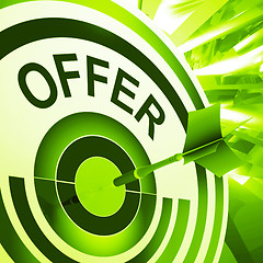 Image showing Offer Target Means Discounts Reductions Or Sales