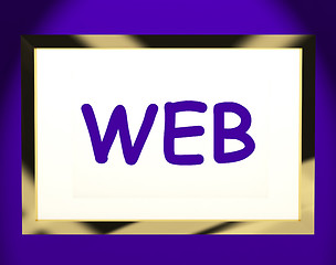 Image showing Web On Screen Shows Websites Internet Www Or Net