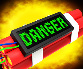 Image showing Danger Dynamite Sign Meaning Caution Or Dangerous