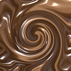 Image showing swirling chocolate
