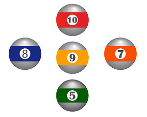 Image showing five balls