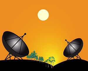 Image showing satellite antennas