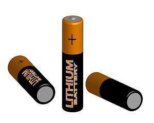 Image showing three batteries