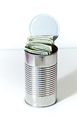 Image showing soup can full of money