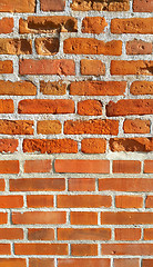Image showing Texture of a red wall with different bricks