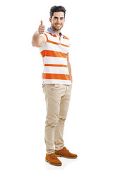 Image showing Handsome man with thumbs up