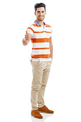 Image showing Handsome man with thumbs up