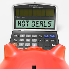 Image showing Hot Deals Calculator Shows Promotional Offer And Savings