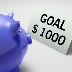 Image showing Goals Dollars Shows Aim Target And Plan