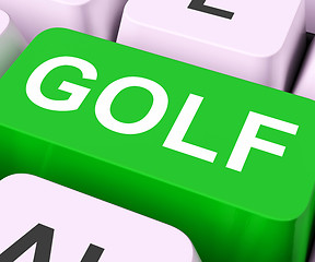 Image showing Golf Key Means Golfing Online Or Golfer\r