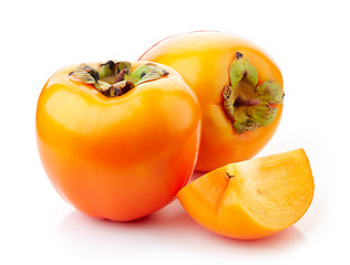 Image showing fresh ripe persimmons