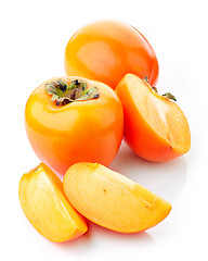 Image showing fresh ripe persimmons