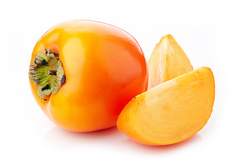 Image showing fresh ripe persimmons